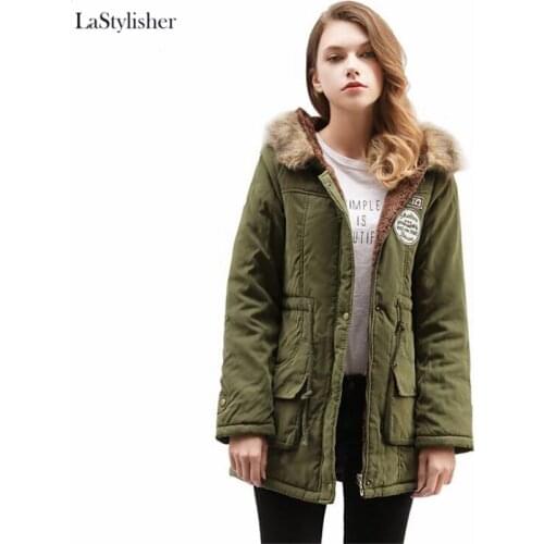 Newest Hooded Long Parkas Female Womens Winter Parkas Plus Size Jacket Coat Thick Cotton Warm Jacket Women Outwear Fur Coat 2019