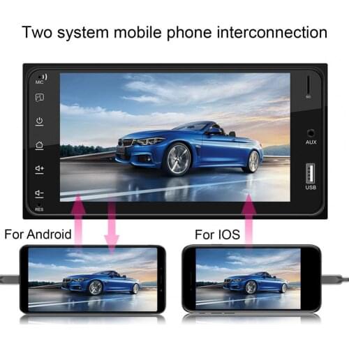 50% Hot Sell 7inch HD Car MP5 Player Mirror Link Bluetooth Hands-free Reversing Image Integrated Display for COROLLA