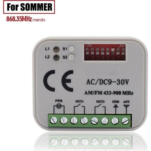 The best SOMMER 868 remote control switch 2CH 9-30 V AC DC rolling code Receiver For SOMMER 4020 TX03 868 4 4026 TX03 868 2 4025