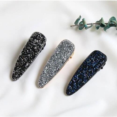 Fashion Pearl Full rhinestone temperament leopard print hairpin side clip Accessories For Women Girls Hairgrip Hair Headwear