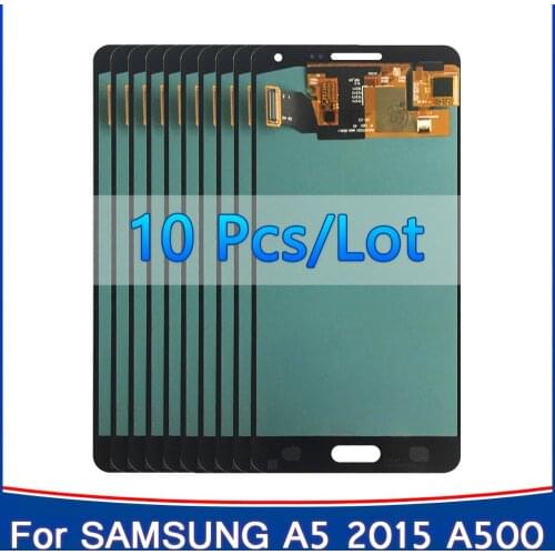 10 pcs ORIGINAL AMOLED display for SAMSUNG Galaxy A5 2015 LCD A500 A500F A500M SM-A500F lcd Touch Screen Digitizer Replacement