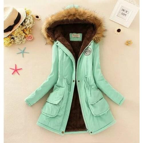 Parkas Fashion Outerwear Winter Casual Hooded Coats Winter Jacket Women Fur Parka Female Winter Coat and Jackets