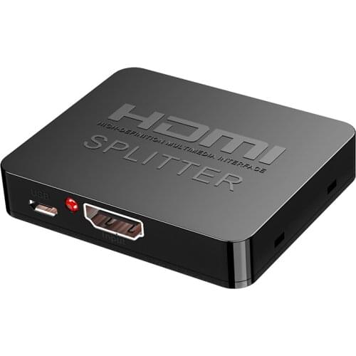 HOJIWI 4K*2K 1x2 HDMI splitter 1 input 2 output 3D HD 1080P Video Switcher Adapter for Xbox PS4 DVD HDTV PC Laptop TV AE09