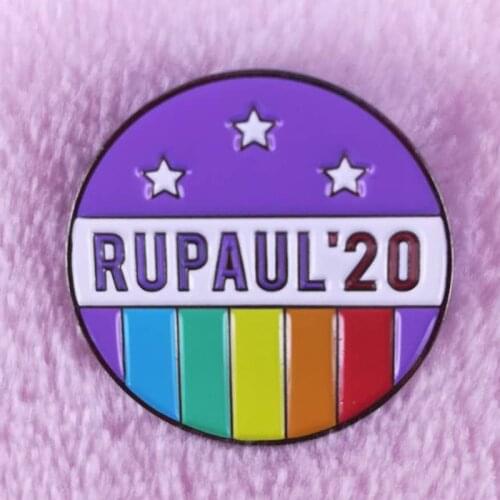 RuPaul '20 enamel pin drag queen LGBT jewelry queer gay pride collection