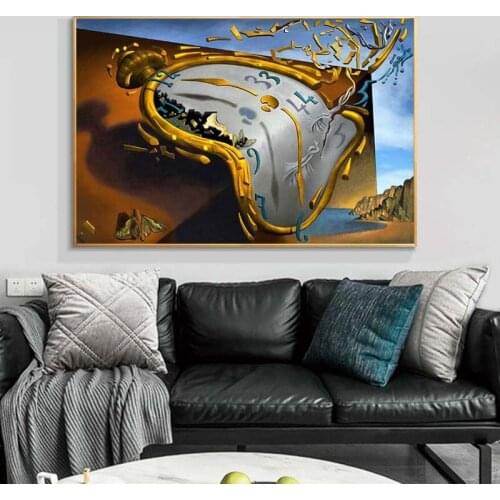 The Persistence of Memory Canvas Paintings By Salvador Dali Famous Wall Art Posters And Prints Wall Pictures for Home Decor