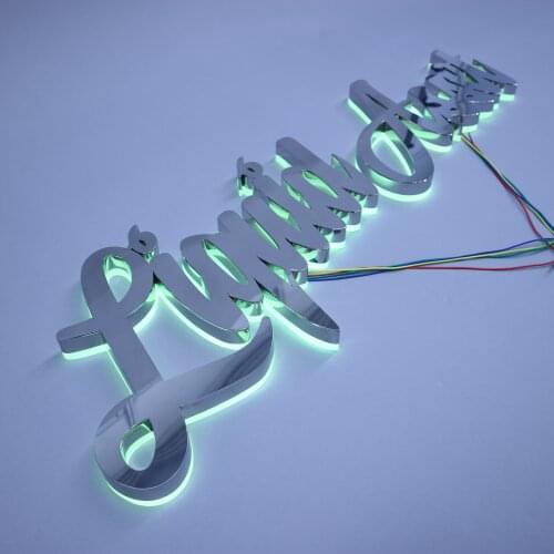 3D Led Backlit Sign Letter Custom Metal Sign Letter For Sale Led Reverse Custom Channel Letter Signs
