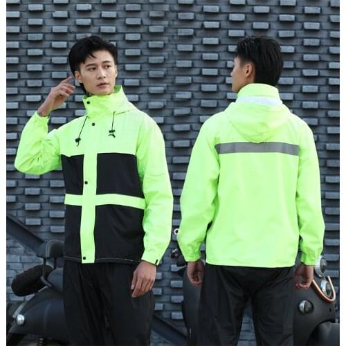 Adult Waterproof Raincoat Rain Pants Motorcycle Thicken Whole Body Suit For Fishing Impermeables Veste Pluie Rain Gear BE50rc