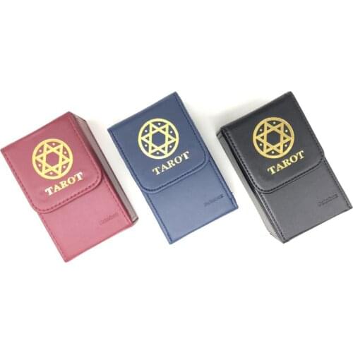 High quality tarot storage box Double leather collection board game game card box Portable tarot card box