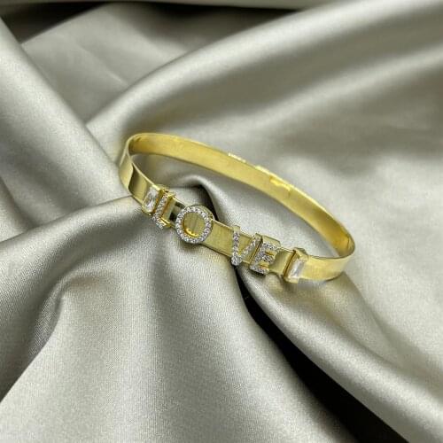 Gold Kaplama İthal İsim Bileklik