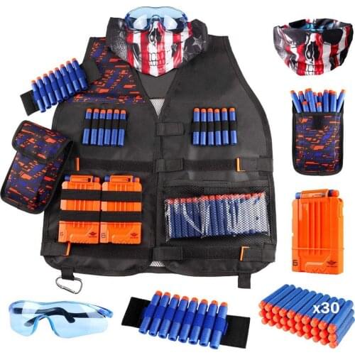 1 Set Kids Tactical Vest Kit For Nerf Outdoor Game Fashion Personalized Tactical Vest Suit Holder Game Accessories Toys