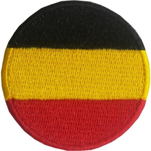 10PCS Belgium Embroidered Country Flag Patches Army Badge Patch Fabric Cloth Combat Armband World Flag Badges 4.5CM