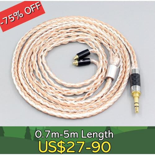 16 Core OCC Silver Plated Mixed Headphone Earphone Cable For AKG N5005 N30 N40 MMCX Sennheiser IE300 IE900