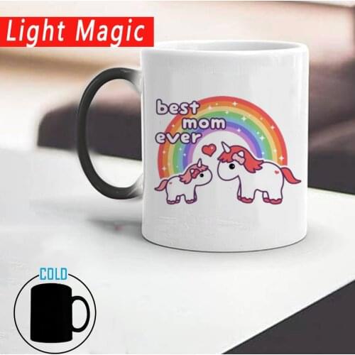 2020 Mother Gift Mug Best Mom Ever Mugs 320ml Funny Unicorn Creative Cofffee Mug Changed Color Mug