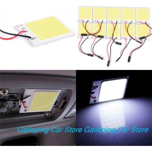 48 SMD COB LED T10 Light Car Interior Panel Lights Dome Lamp Bulb+Parts 4W 12V