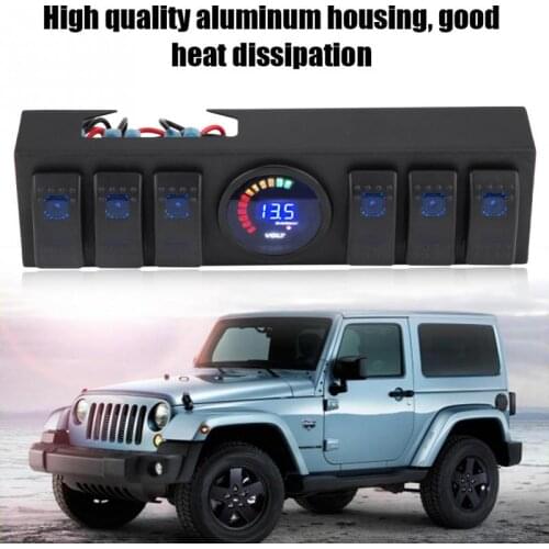 6 Rocker Switch Pod Panel Control Bracket W Blade FuseRelay Switches Control System Relays for Jeep Wrangler JK JKU 07-18