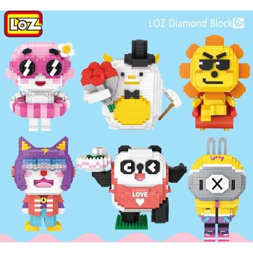770pcs+ LOZ diamond Block Cute Cartoon Image/lovely animals mini 12 zodiac signs iblock funny Diy Toy for kids конструктор
