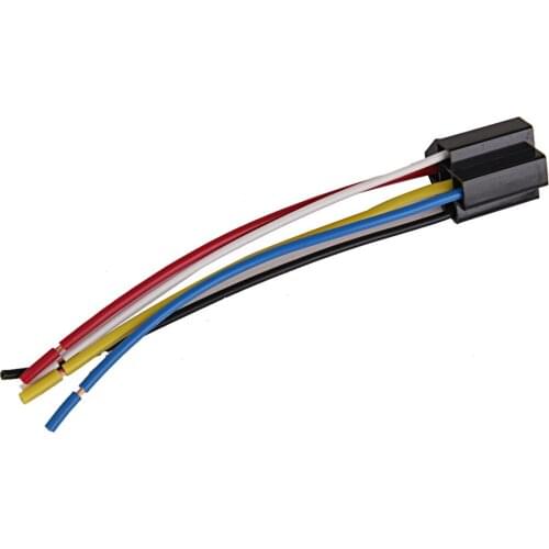 Car 12V 12 Volt DC 40A AMP Relay Harness Socket Pigtails 5Pin 5 Wire