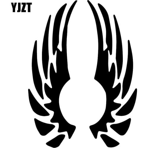 YJZT 12X16.3CM Tribal Wings Vinyl Window Car Sticker Scratch Occlusion Decoration Decals C25-0892