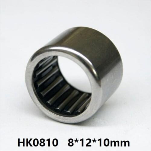 100pcs/lot HK0810 HK081210 Drawn Cup Type Needle Roller Bearing 8*12*10 mm Miniature free shipping good quality