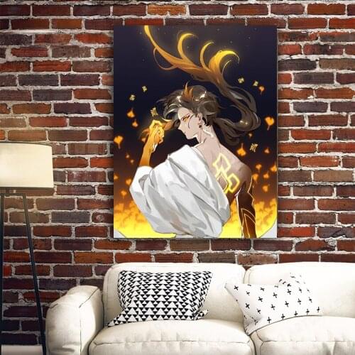 Genshin Impact Game Poster Daddalia/Zhongli/Mandrill Anime Posters Wall Decor Poster Canvas Painting Wall Art Picture Home Decor