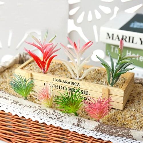 Mini Artificial Succulents Plants DIY Desktop Bonsai Home Garden Living Room Wedding Party Decoration Plastic Fake Plants