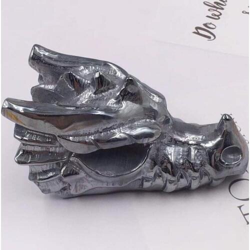 Natural terahertz keel carving pieces, home furnishings, gifts, fengshui luck 480-520g