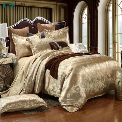KELUO Wedding Luxury Bedding Sets Jacquard Queen/King Size Duvet Cover Set wedding Bedclothes Bed Linen bed sheet