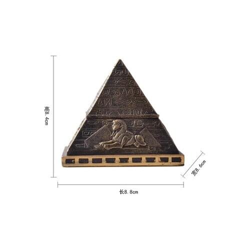 Creative Small Egyptian Pyramid Jewelry Box Medicine Box Resin Crafts Home Decoration Ornaments