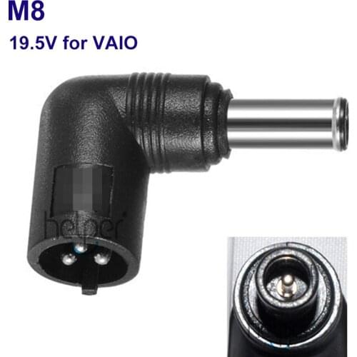 M8 3 Pin DC Tip for Universal Laptop Adapter Car Charger Connectors 19.5V 3.9A 4.7A for VAIO (6.5*4.4mm)