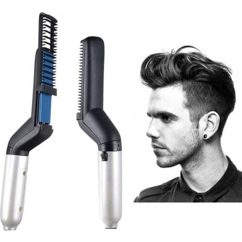 Multifunctional Hair Comb Brush Beard Straightener Hair Straighten Electric Beard Straightening Comb Quick Hair Styler For Men