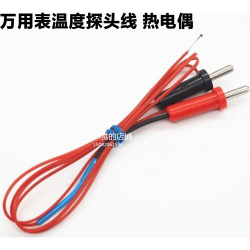 Multimeter Temperature Thermometric Line General Banana Type K Temperature Probe Thermocouple Temperature Measuring Line