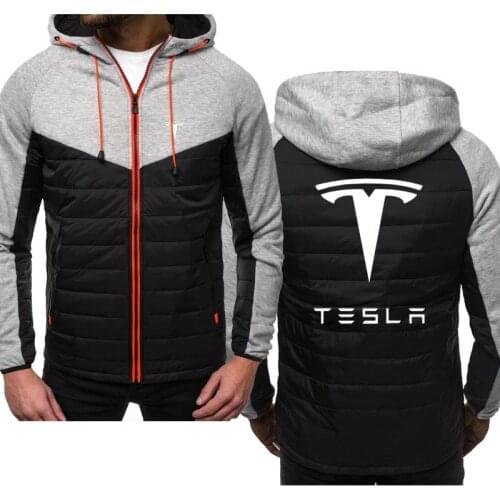 2021 New Men Hoodies for TELSA Tools Spring Autumn Jacket Casual Sweatshirt Long Sleeve Zipper Hoody