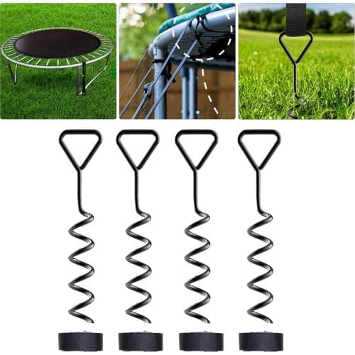 Outdoor Canopies Corkscrew Shape Ground Anchors Trampoline Wind Anchor Kit
