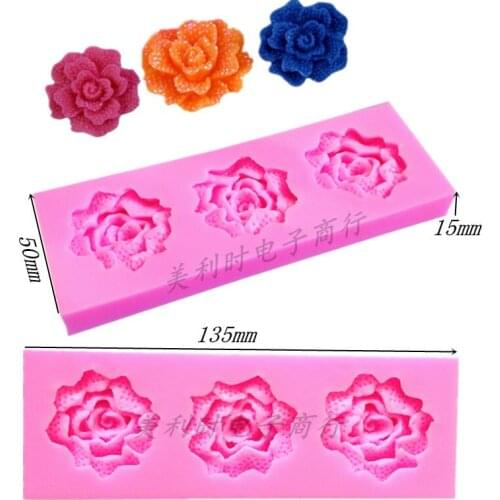 Wholesale Silicone mold K366 Mini rose shape Resin flowe mold Decoration Fondant cake mould Baking mold