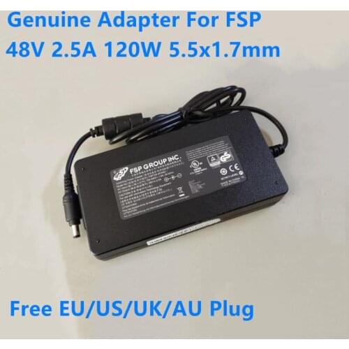Genuine FSP FSP120-AFAN2-H3 48V 2.5A 120W FSP120-AFAN2 AC Power Adapter For Hikvision Video Recorder POE Power Supply Charger