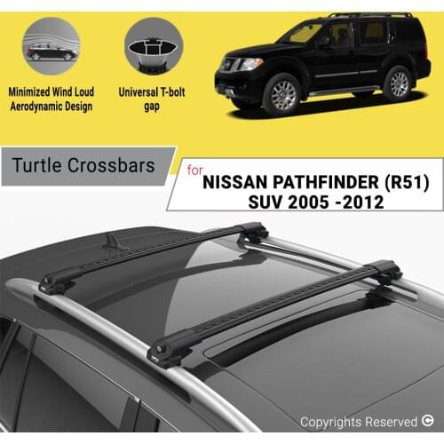 BARS FOR NISSAN PATHFINDER (R51) SUV 2005 - 2012 ALUMINUM ALLOY SIDEBARS CAR ROOF RACK LUGGAGE CARRIER CROSSBAR