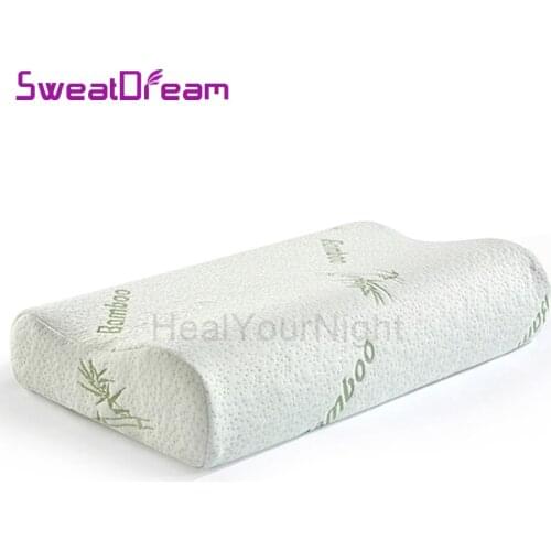 Bamboo Fiber Pillow Slow Rebound Health Care Memory Foam Pillow Memory Foam Pillow Orthopedic Pillows Support Neck Relief