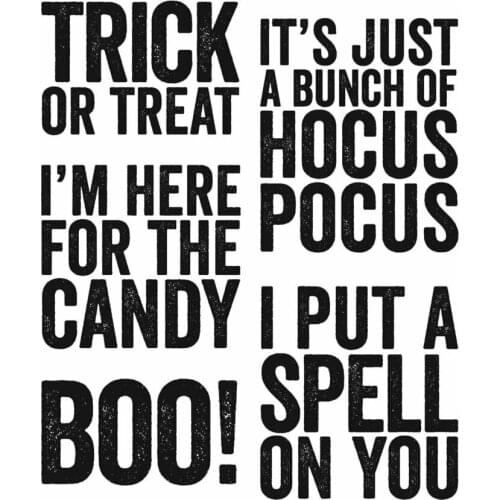 Halloween BOO Clear Stamps For DIY Scrapbooking Material Paper Card Making Decorat Handcraft Photo Album Craft Supplies New