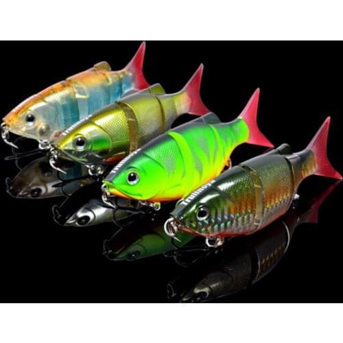 Big Size Trulinoya 4 Sections Fishing Lure 27g/11cm Swimbait Crankbait Hard Bait Fish Hook Fishing Tackle