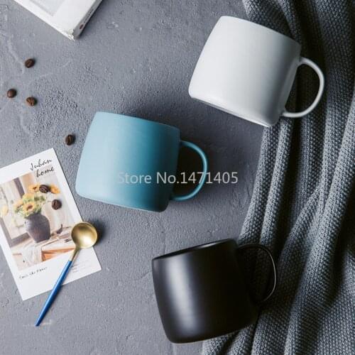 Nordic Matte Mug Ceramic Cup Water Cup Office Handle Cup Household Milk Cup Drinking Cup Tea Cup