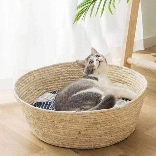 Foldable Soft Warm Closed Type Pet Cat House for Small Dogs Sleeping Mat Pad Pet Supplies All Season General