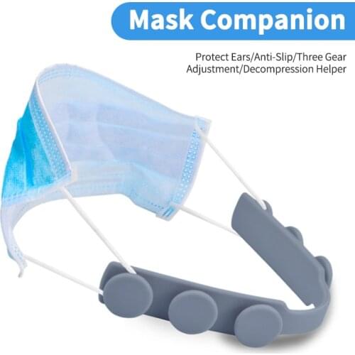 Third Gear Adjustable Mask Holder Anti-slip Mask Silicone Ear Grips Extension Hook for Face Masks Buckle Holder Home Accessories