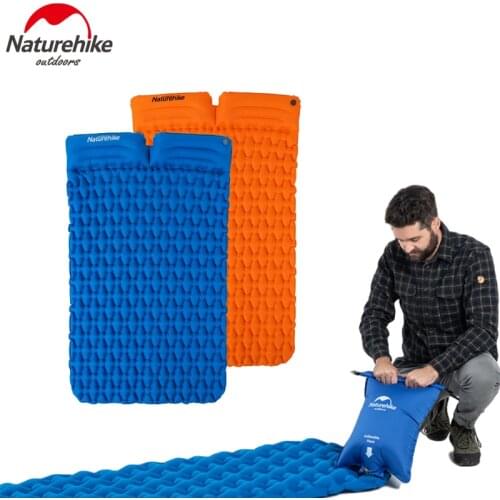 Naturehike Outdoor Camping Mat 2Person Inflatable Mattress Ultralight Sleeping Pads Air Mattresses With Fill Air Bag camping bed