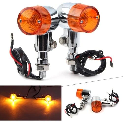 Universal Motorcycle Amber Turn Signal Brake Light 10mm Bolt For Harley Honda Kawasaki BMW Suzuki Dirt Bikes Cruisers Choppers