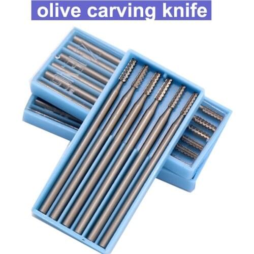 URANN 1pc 0.6mm-2.3mm handle tungsten steel milling cutter olive carving knife micro-carving knife