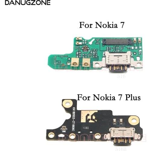 USB Charging Dock Port Socket Jack Connector Charge Board Flex Cable For Nokia 7 Plus TA-1046/1049 TA-1055 TA-1062 / For Nokia 7