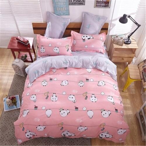 Winter Skin Friendly Cartoon Style 3/4 PCS Student Dormitory / Household Bedding Sets, Suitable for Twin / Full / Queen