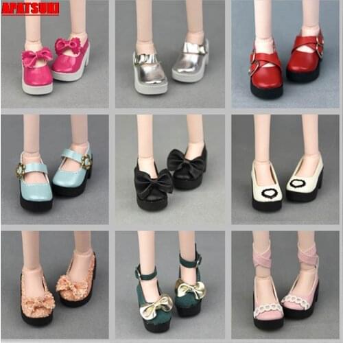 1pair Multi Style 6cm Doll Shoes For 1/4 BJD Doll Shoes High Heel Shoes For 45-50cm XINYI Doll 1:4 Doll Accessories Kid DIY Toys