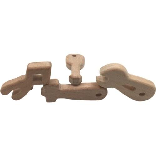 1 Set Baby Wooden Toy DIY Beech Bracelet For Children Creative Nordic Wrench Tool Shape Teething Chew Toys