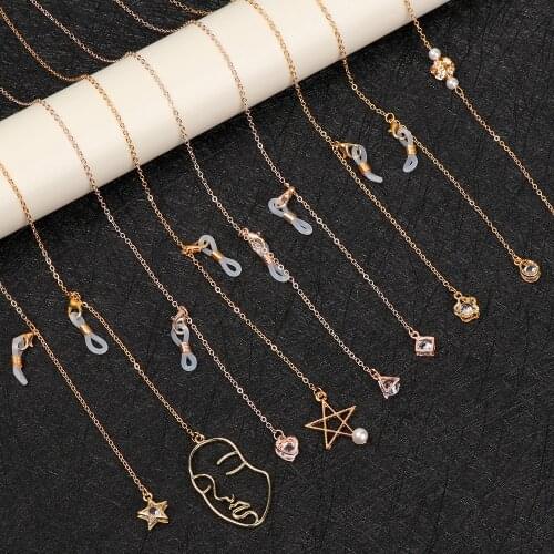 1pc Silver Glasses Chain Necklace Sunglasses Lanyard Non-slip Reading Glasses Holder Strap Fashion Eyewear Accessories 2021